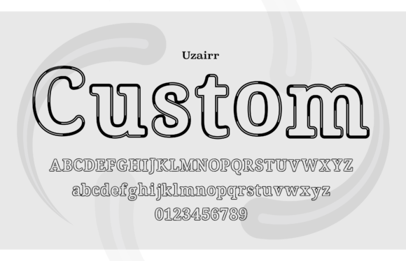 Uzairr Custom: A Geometric Serif for Digital Branding